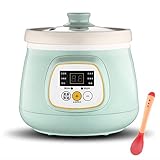 Elektrischer Schongarer 1.5 L Keramik Eintopf Pot Slow Cookers Multikocher Mit 10 H Reservierungsfunktion Und 8 Kochfunktionen Für Kleine Familien,Smart+Sty