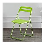 ZBBN Klappstuhl Computerstuhl Kunststoffsitz Studentenwohnheim Stuhl Freizeit Faltbare und stapelbare Plastikstühle Klappkissenstuhl (Color : E)