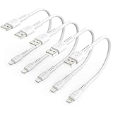 0,3m iPhone Ladekabel Kurz, 5Pack USB A auf Lightning kabel 30 cm Original iPhone schnellladekabel Kompatibel für Apple iPhone 12 11 Pro Max Xs Xr X 8 7 6 Plus SE iPad Air/Mini (Weiß)