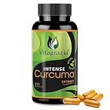 Vitagrazia® Curcuma Extrakt Kapseln - Täglich 1 Curcuma Kapsel für ca. 10.000 mg Kurkuma - 95% Hochdosiert mit Bio Kurkuma und Piperin - 60 Kurkuma Kap