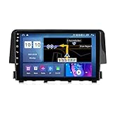 Doppel Din Autoradio Mit Carplay Android Auto,9'' Touchscreen Autoradio Für Honda Civic 2015-2020,Autoradio Mit Bluetooth Und Rückfahrkamera,AM/FM,Bildschirmspiegelung,Lenkradsteuerung,WIFI,M500