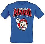 Super Mario Varsity Männer T-Shirt blau S