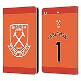 Head Case Designs Offizielle Zugelassen West Ham United FC ?ukasz Fabia?ski 2020/21 Spieler Away Kit Leder Brieftaschen Handyhülle Hülle Huelle kompatibel mit Apple iPad Air (2013)