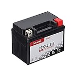 Accurat Motorradbatterie YTX4L-BS 5Ah 55A 12V Gel Technologie Starterbatterie in Erstausrüsterqualität zyklenfest sicher lagerfähig wartung