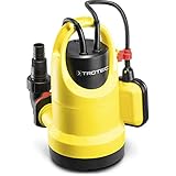 TROTEC Klarwasser-Tauchpumpe TWP 4006 E IPX8 Schutzart, 400 W, 7,5 m Förderhöhe, 7.300 l/h Förderleistung, Flachabsaugung bis auf 5