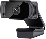 Somikon PC Kamera: Full-HD-USB-Webcam mit Mikrofon, für PC und Mac, 1080p, 30 fps (Web Kamera)