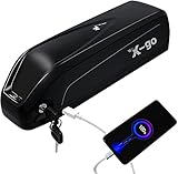 X-go E-Bike Battery 36V 48V 10Ah 13Ah Akku Lithium-Ion Batterie with 2 A Charger, Suitable for 200-1000W Electric Bicycle Motors, Fits Down Tube for Vaun MiFa Prophete Phylion Pedelec (48v 13ah)