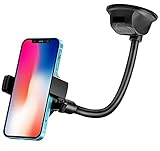 Handyhalterung Auto Saugnapf - Universal Handyhalter Auto mit Langem Schwanenhals 360°Drehbar für Windschutzscheibe Kfz Handyhalterung Kompatibel mit iPhone Samsung Huawei LG