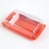 llddrz Butterdose Butterteller Durable Butter Dish Cheese Server Sealing Lagerhalter-Fach mit klaren Abdeckungen Küche Geschirr for Home Schneiden von Lebensmitteln Butterkasten Butter C