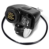 Tevimpeya USB Auto Ladegerät Adapter Dual USB 12V 2 1 A 2 1 A 12V Zu 5V 15W Ladegerät mit Voltmeter Led- Anzeige Geeignet für M