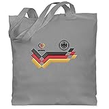 Shirtracer Fussball WM 2022 Fanartikel - Deutschland Trikot - Unisize - Hellgrau - Nationalmannschaft - WM101 - Stoffbeutel aus Baumwolle Jutebeutel lange Henk