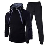 Asija Herren Trainingsanzug Jogginganzug für Männer Langarm Sportanzug Freizeitanzug Set Jogginghose Sweatshirt Hoodie Hose für Gym Fitness Sportbekleidung Trainingsjacke Sportjacke Track