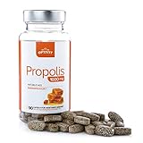Bienen Propolis Tabletten - Bienenharz Propolis-Extrakt 1000mg Nahrungsergänzungsmittel | 90 Hochfeste vegane zugelassene Tabletten | Für ein gesundes Immunsy