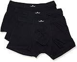 TOM TAILOR Underwear Herren Hip Pants 3er Pack 8710-6061 Retroshorts, Schwarz (Black 9000), X-Large (Herstellergröße: XL/7)