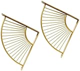 LIUSHENGFUBH Regalträger Metall Schwerlastkonsole Regalhalterung (2 STÜCKE) Gold Sektor, Heavy Duty Home Decoration Speicherregalstütze, Schmiedeeisenhalterung 15 * 15 cm (Size : 30cm*30cm)