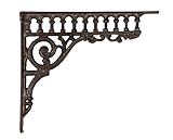 zeitzone Regalträger Gründerzeit-Stil Regalhalter Regalwinkel Gusseisen Braun 23x27