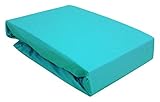 Arle-Living Spannbettlaken für Wasserbett/Boxspring/Übergrößen 180-200x200-220 cm Türkis (türkis/Turquoise)