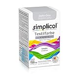 simplicol Textilfarbe expert Delfin-Grau 1717: Farbe für kreatives, einfaches Färben in der Waschmaschine oder manuell, 150 g (1er Pack)