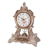 GJF Klassische Retro Kaminuhr, Resin Mute Batteriebetriebene Schreibtisch Regaluhren (Size : 14'/36x27cm)