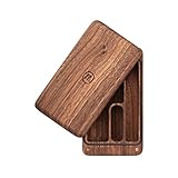 Marley Natural American Black Walnut Small Joint and Cigarette Holder Case Crashproof with compartments with Magnetic Closure Great Gift and Essential Smoking