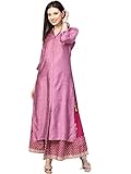 Shreyanvi Kurta-Set mit Palazzo und Hose, indisches Ethnisches Kurtis-Set Gr. 38, Rosa & Mag