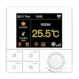 Beok WiFi Heizthermostat, Tuya Smart Thermostate Touchscreen Heizungsthermostat Raumthermostat Intelligente Wandthermostat für Wassererwärmung Fußbodenheizung Kompatibel Alexa Google 3A TCR8WIFI