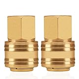 2stk Druckluftkupplung Innenstecker 1/4' Innengewinde Messing IG 1/4 Zoll Kupplungsstecker Kupplungsdose Schlauchstecker Ventilsteckdose Gewindesteck