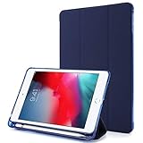 Dmtrab. for IPad Mini 4 Airbag Horizontal Flip Ledertasche mit dreifacher Halterung Ärmel (Color : Dark Blue)