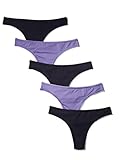 Amazon-Marke: Iris & Lilly Damen Tanga aus Baumwolle, 5er-Pack, Mehrfarbig (Navy Sky/Veronica), XL, Label: XL