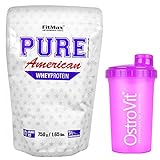 Pure American Protein 750g | Whey Anabolic BCAA Mass Muscle Builder | Protein Pulver + SHAKER (Schokolade)
