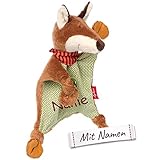 Sigikid Schnuffeltuch Forest Fox Fuchs mit Namen Bestickt, Jungen Baby S