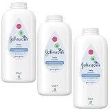 3x Johnson's Baby Powder - Baby Puder 500g (1,5kg)