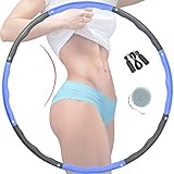 Bkpaweero Hula Hoop Reifen Erwachsene,Hullahub Reifen Zum Abnehmen, Fitness Hoola Hoop Reifen Erwachsene & Kinder zur Gewichtsabnahme und Massage, EIN 6-8-Teiliger Abnehmbarer hulahoopreifen (Blau)