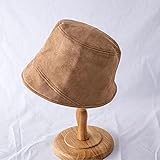 BAOZENGMUY Hübscher Hut Bucket Hats Frauen Gesichtsbedeckende Fischerhut Männer Herbst Winter Warm Feste Weiche Cloche Cap Einstellbar M (56-58Cm) Khak