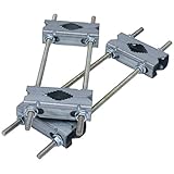 Doppel-Schelle Mastschelle 30-HQ Zubehör Set - Rohr- oder Masthalterung bis 64 mm aus verzinkten Stahl für Sat-Schüssel/DVB-T2 Funkantenne/LTE-Antenne/Sonnenschirm/Sonnensegel/W