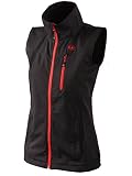 Ultrasport Damen Softshell Weste Athina, Black/Red, L
