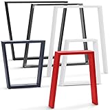 HOLZBRINK Tischbeine Trapez für Couchtisch / Sitzbank / Schreibtisch, 50/70x72cm, Anthrazitgrau, 1 Stück, HLT-20-C-EE-7016