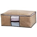 Qacasa Unterbettaufbewahrung für Steppdecke, Kleidung, Kleidung, faltbare Aufbewahrungstasche unter dem Bett, Bettwäsche, Aufbewahrung, Schlafsaal, Raum-Org