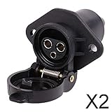 KESOTO 2X 12V 3P Stecker Steckverbinder Adapter Auto für LKW Teile E