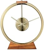 Tischuhr Tischuhr Licht Luxus Tischuhr Einfache Dekoration Metall Tischuhr Batteriebetriebene Tischuhr für Wohnzimmer Schlafzimmer Büro Tischuhren Home Desktop Decor Clock