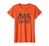 Damen Witch Please Lustiges Süßes Orange Halloween Outfit für Frauen T-S