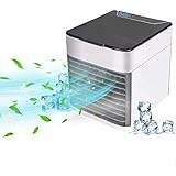 HZIXIXI Tisch Klimaanlage - KüHlt, Befeuchtet Klimaanlage Zimmer Leise - 3 Einstellbare Geschwindigkeiten Mini Klima, füR Zuhause Und BüR
