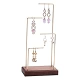 Sysrqcer Schmuck Organizer Tower Schmuck Ständer Display Modern Metall 4 Tier Tischplatte Schmuck Organizer Display Tree Rack zum Hängen Anhänger Ohrring Armband Ringe Zubehör Schmuck Anzeigen S