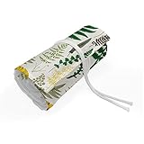 ABAKUHAUS Wald Mäppchen Rollenhalter, Vintage Farne Kräuter Bild, langlebig und tragbar Segeltuch Stiftablage Organizer, 48 Schlaufen, Off White M