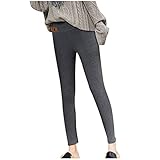 JOYISURE Damen Warme Leggings Push Up Thermoleggins Sherpa Fleece Winterleggings Figurformende Lang Sweatpants Stretchy Cashmere Thermal Pants Jogger Laufhosen Damenstrumpfhose(Grau,XL)