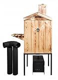 Räucherkammer Holz Räucherofen Räucherschrank Garten 80x50x50