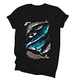 Tshirts Damen uv Shirt Damen Damen Weihnachts Pullover Sweatshirt: mit einstellbar Kordel blusen lässig Sweatjacke Hooded Langarmshirt Herbst Winter Kapuzenpullover(#NHDE-220331 T-Shirt-A01, XL)