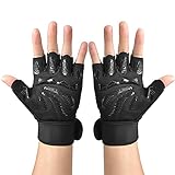 FZALYB Fitness Unisex Handschuhe, Atmungsaktive Silikon-Anti-Rutsch-Sporthandschuhe, für Training, Klettern, Kurzhantel, Radfahren Halbfing