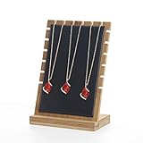 schmuckständer Bambus-Planke Halskette Schmuck-Anzeigen-Halskette-Display-Halter, Holzplanken-Halskette-Display-Ständer, Halskette Lagerhalter, Schmuck-Anzeigenständer, Set von 2 k