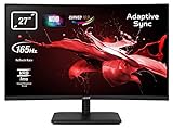 Acer ED270UP Gaming Monitor 27 Zoll (69 cm Bildschirm) WQHD, 165Hz DP, 144Hz HDMI, 1ms (VRB), 2xHDMI 1.4, DP 1.2, DP AdaptiveSync, HDMI VRR, Schw
